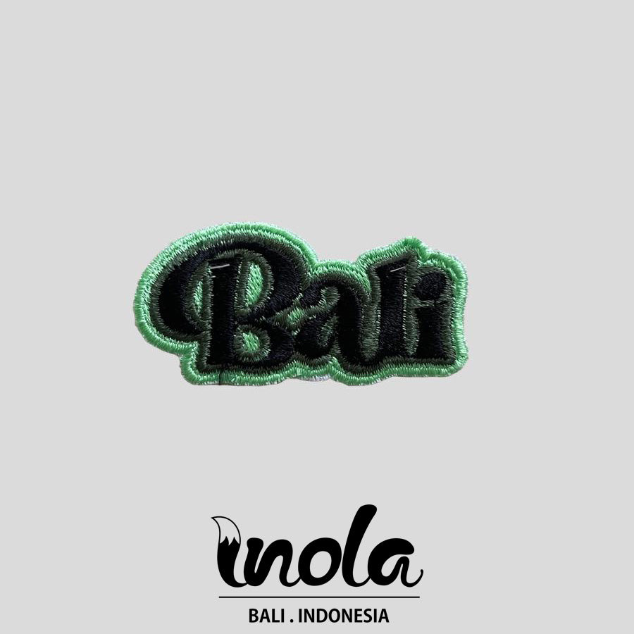 Bali Sign Green Iron-on Patch