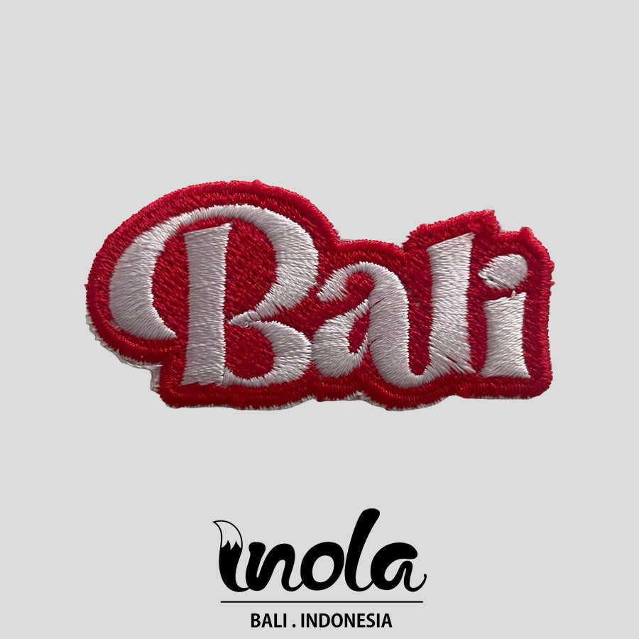 Bali Sign Red Iron-on Patch